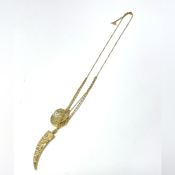 New Anthropologie Layered Gold Bohemian Pendant Necklace - Picture 1 of 6